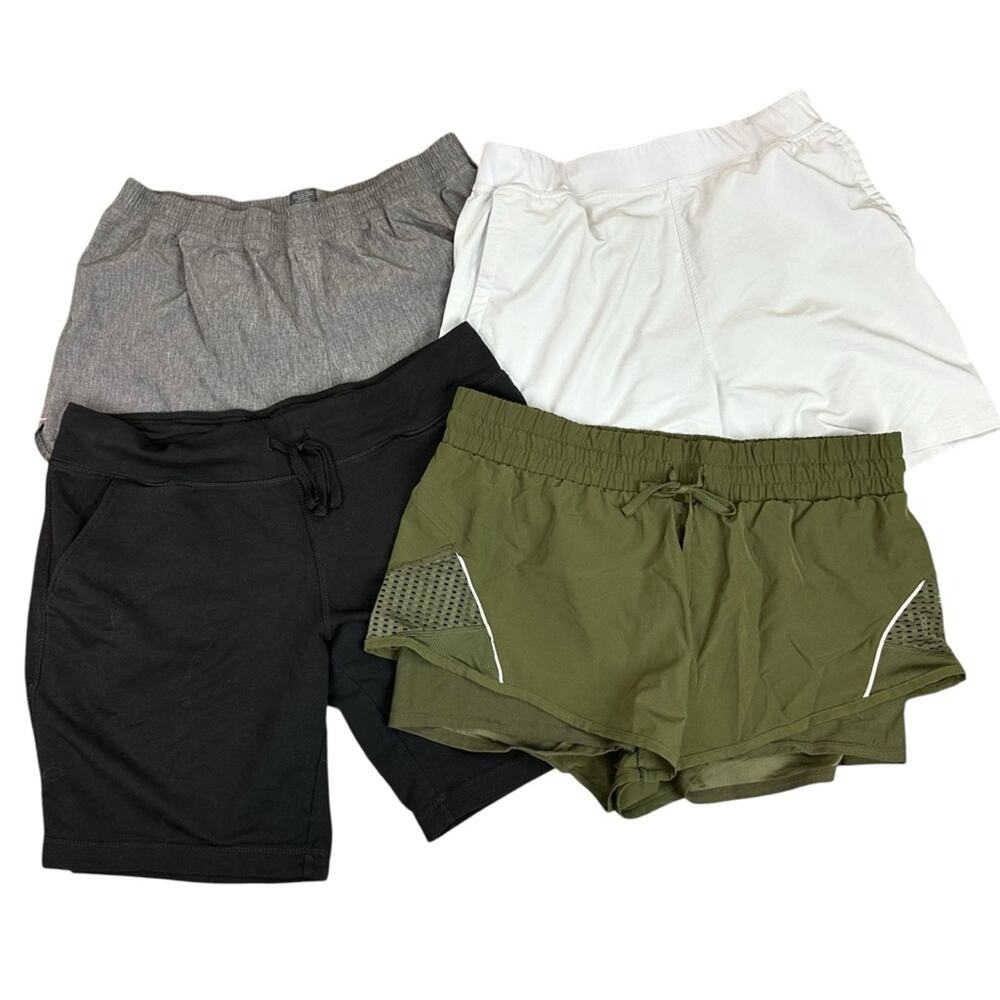 Set of Four Athletic Shorts Size Large Champion Under Armour Avia Danskin